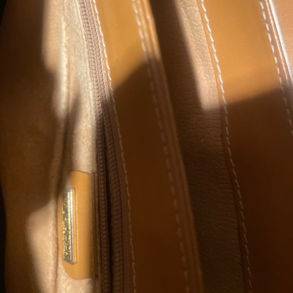 1980S GUCCI BAG GG CANVAS & LEATHER HANDBAG SATCHEL W TOP HANDLES - Picture 9 of 15